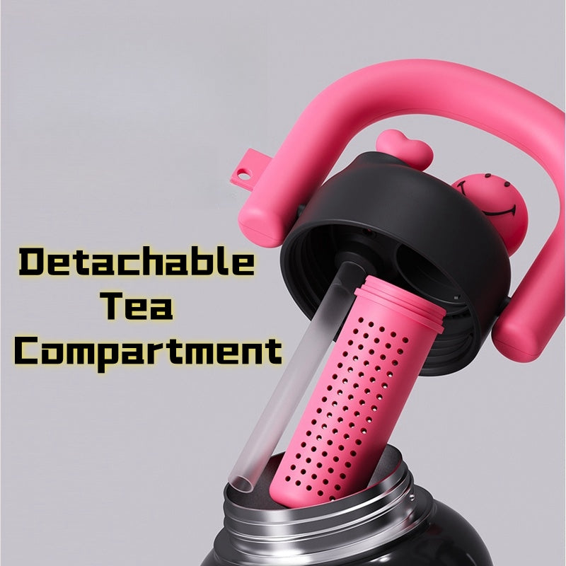 Smiley Bowling Ball Insulated Water Bottle--Stay Hydrated, Stay Fit Hands-Free Convenience for Your Active Lifestyle!