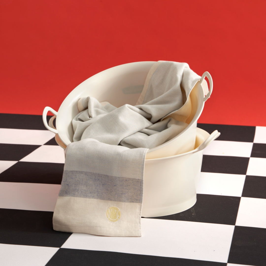 Smiley Towel--Crafted from Soft Cotton Linen!Lightweight, Portable, Perfect for Home & Travel!