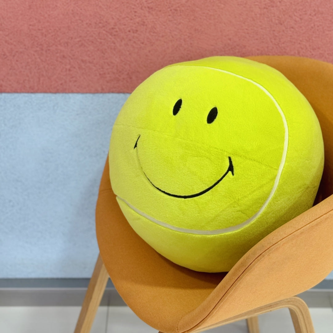 Smiley Tennis Hug Pillow--Super Soft, Super Stress-Relieving—Hug It and You’ll Love It!