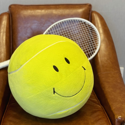 Smiley Tennis Hug Pillow--Super Soft, Super Stress-Relieving—Hug It and You’ll Love It!