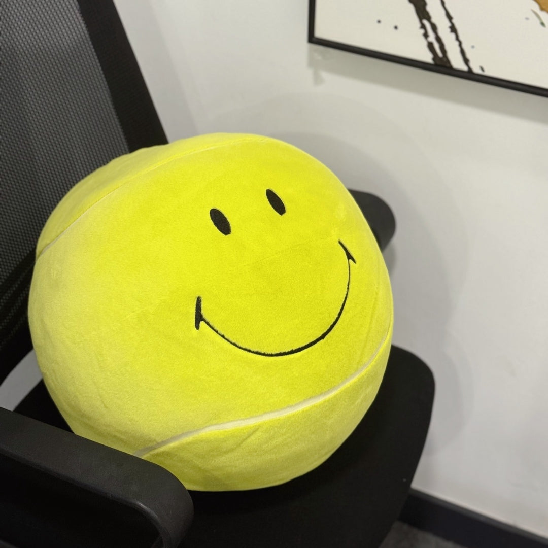 Smiley Tennis Hug Pillow--Super Soft, Super Stress-Relieving—Hug It and You’ll Love It!
